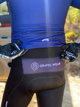 Load image into Gallery viewer, Gravel Wear 4 Pocket Bib Shorts rear Logo with Gloves and Jersey
