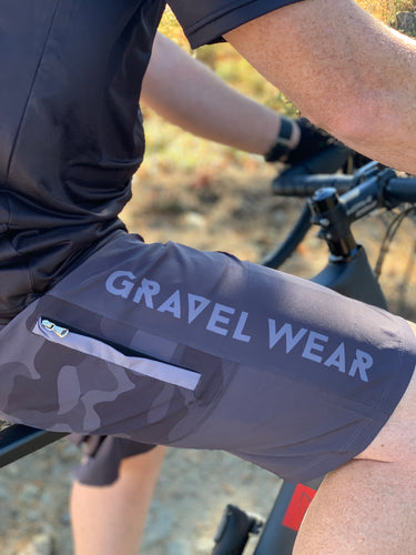 Gravel Ride Shorts Gray Camo