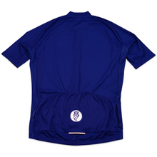 Load image into Gallery viewer, Blue Gravel Ride Cycling Jersey Rear With Logo and Pockets
