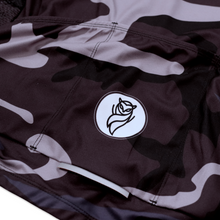 Load image into Gallery viewer, Camo Gravel Ride Jersey Rear Short Sleeve With Logo, Pockets, Mesh Panels and Reflect Strip 
