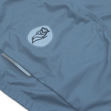 Load image into Gallery viewer, Light Blue Gravel Ride Jersey with logo and Reflective Strip
