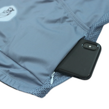 Load image into Gallery viewer, Light Blue Gravel Ride Jersey with Hidden Cell Phone Pocket
