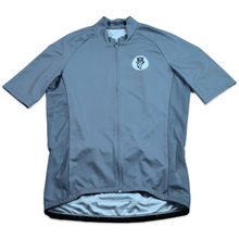 Load image into Gallery viewer, Light Blue Gravel Ride Jersey front with mesh panels
